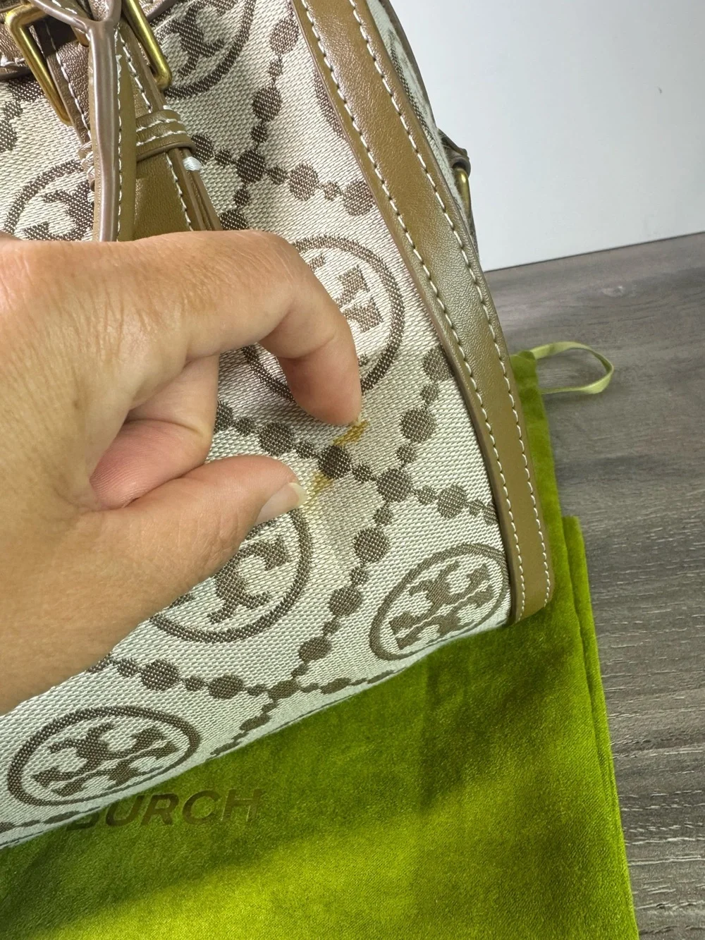 Tory Burch T Mini Jacquard Monogram Hazel Bag with detachable strap $658 READ